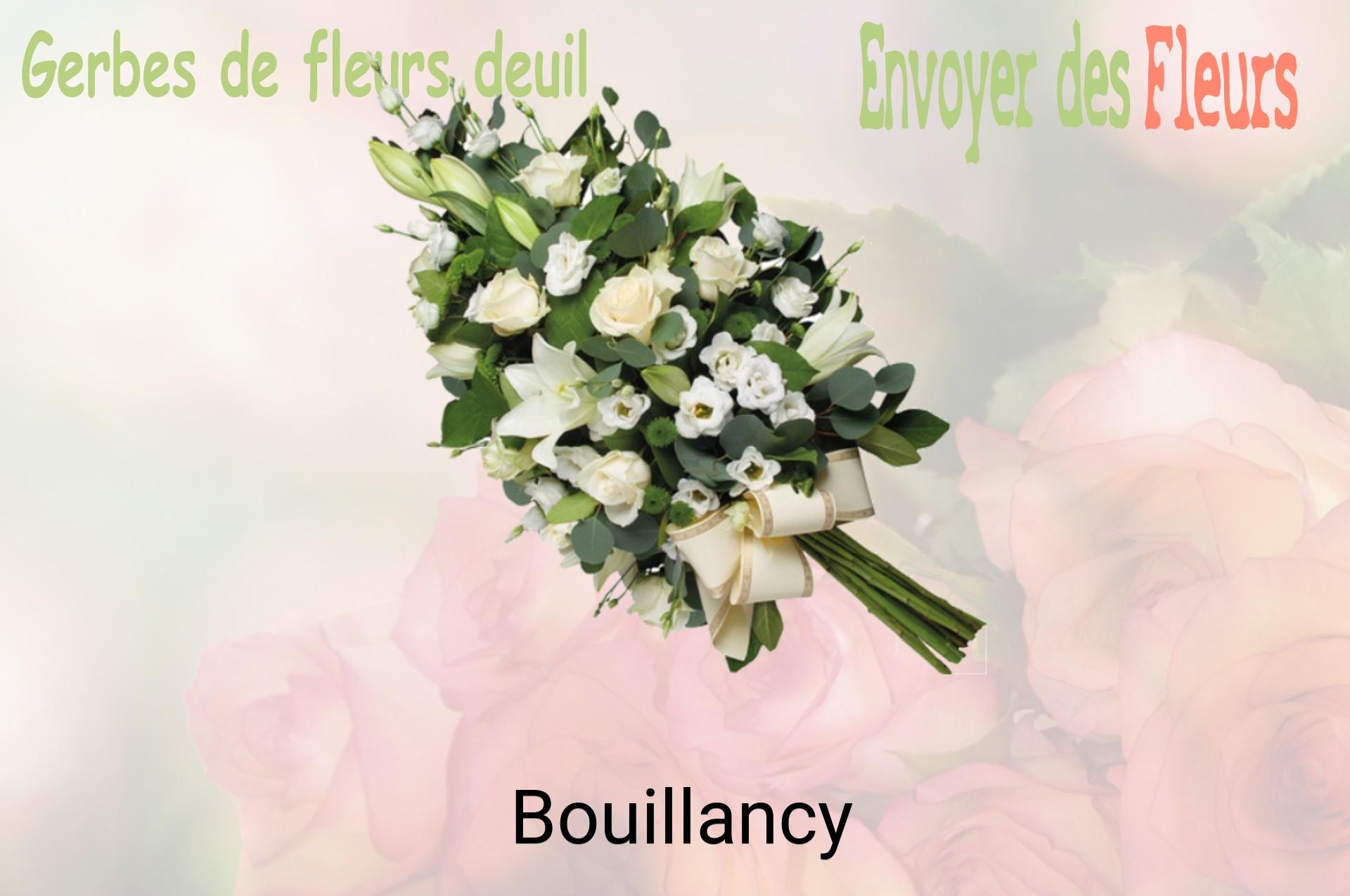 Gerbe de fleurs de deuil livrée à Bouillancy